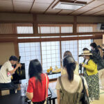 メロン写真撮影の様子